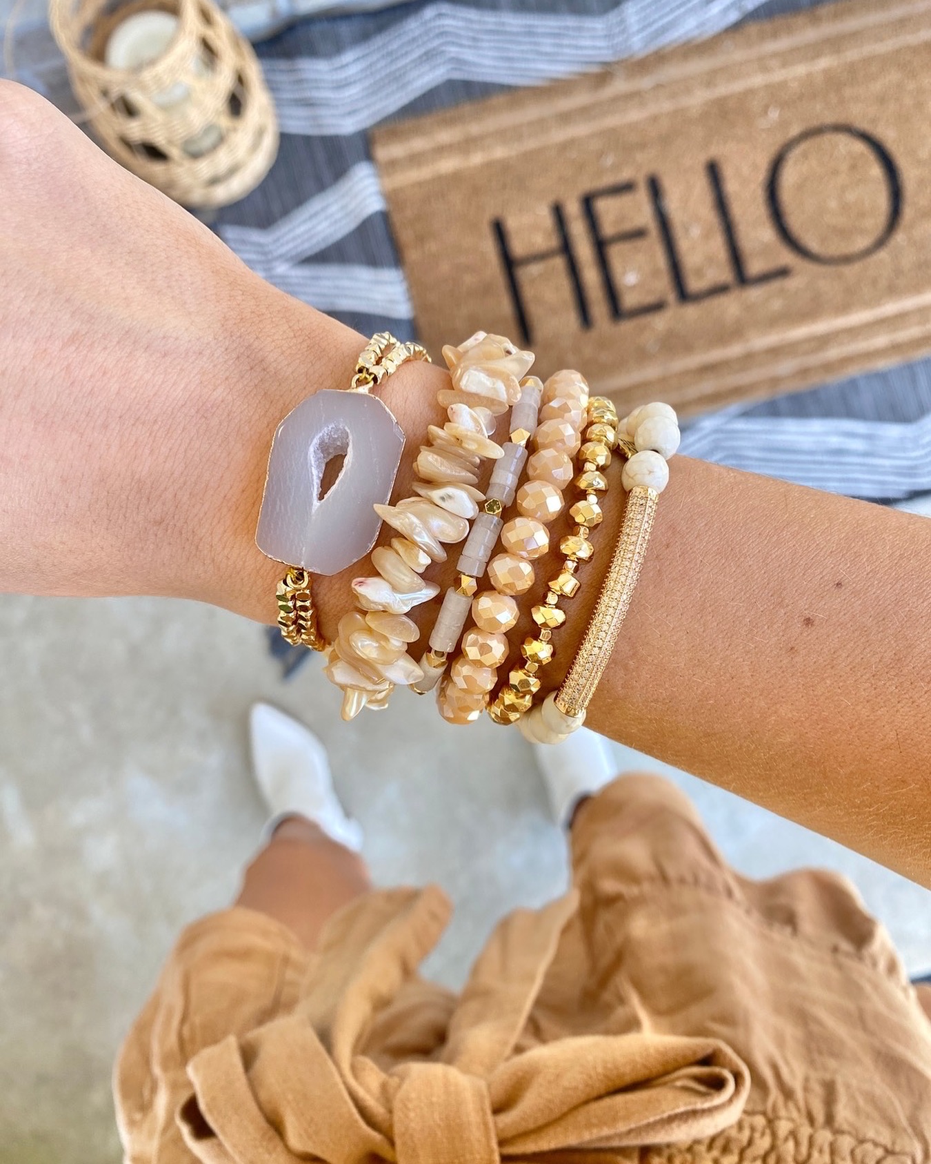 Solar quartz bangle -Stalactite Gold or Silver Bangle - Druzy Geode Stacking Bangle - Gold Filled Bohemian Fashion - trendy boho shops cuff