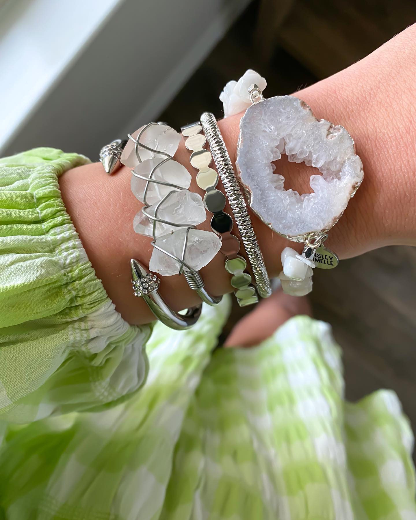 Agate Collection - Silver Opal Bracelet