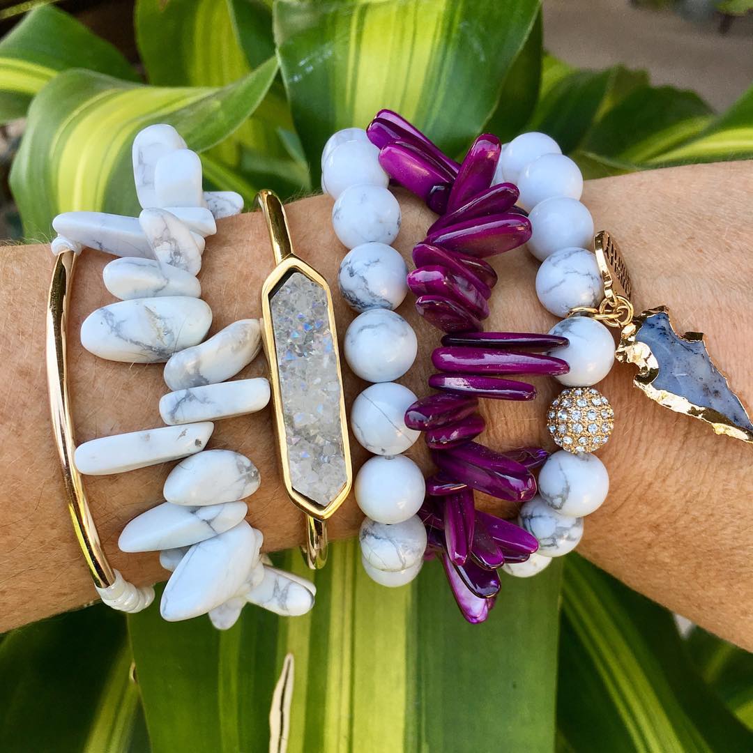 ブレスレット・バングル SELF INDULGENCE BRACELETS Chip Collection - Magenta Bracelet | Kinsley Armelle® Official