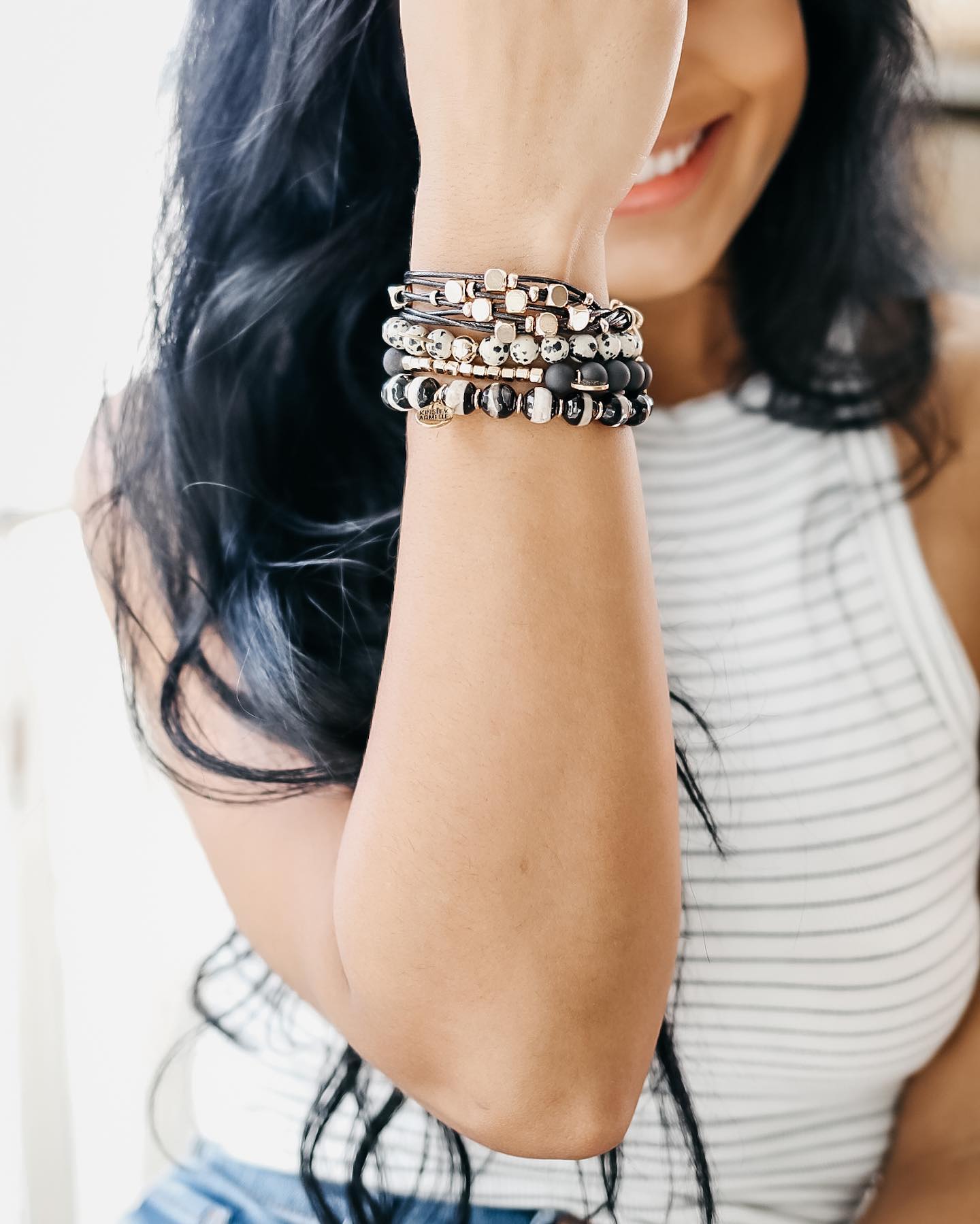 Vintage Speckled Quartz Bracelet in 2024 Silver