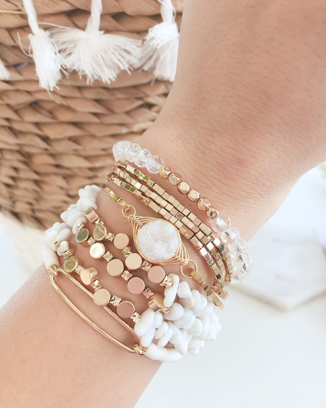 Marble Me Beaded Bracelet. - Terri Ashley NYC