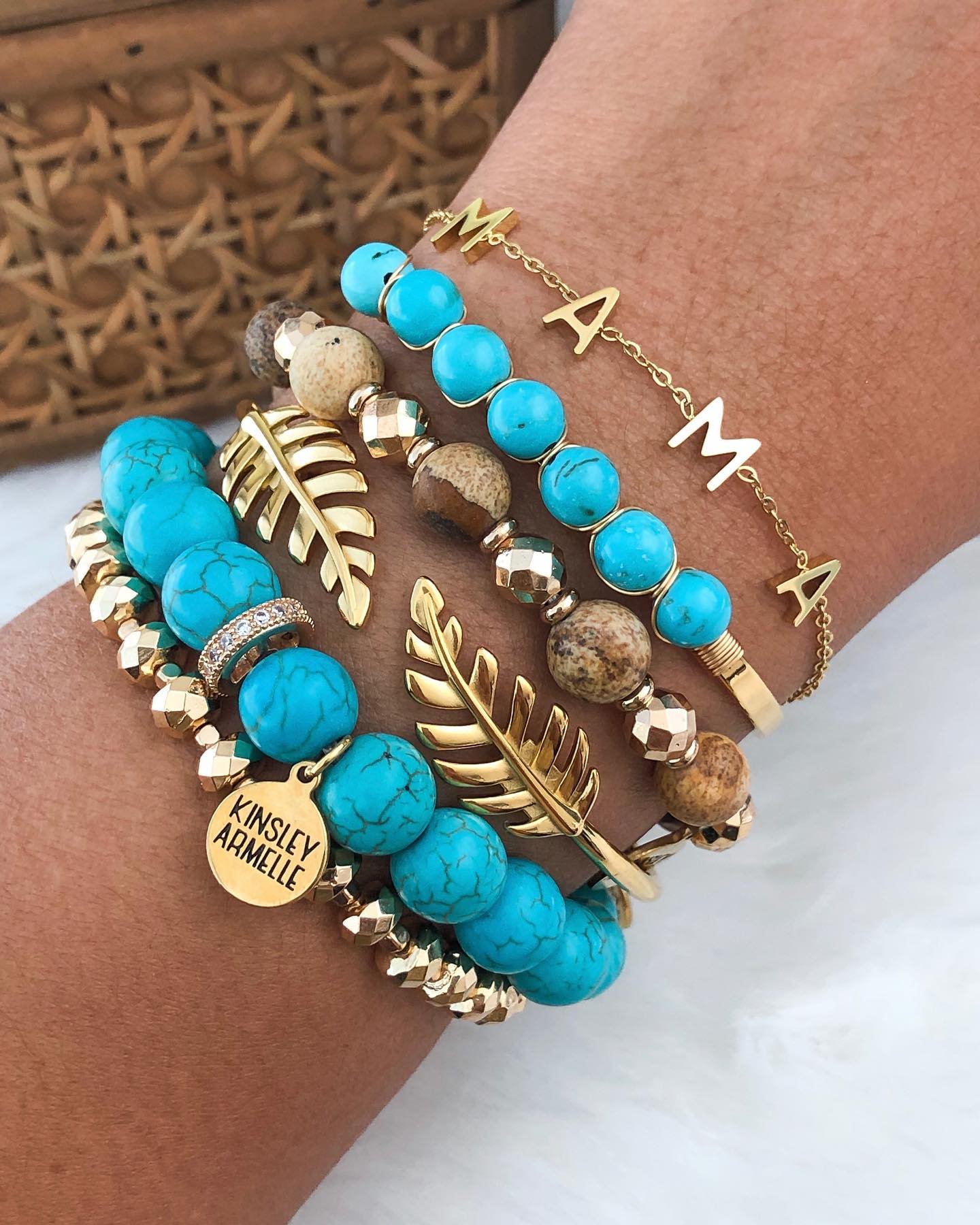 便*ン様 【Garden of Eden】Turquoise Bangle Turquoise Eden Bracelet - Mickey Lynn