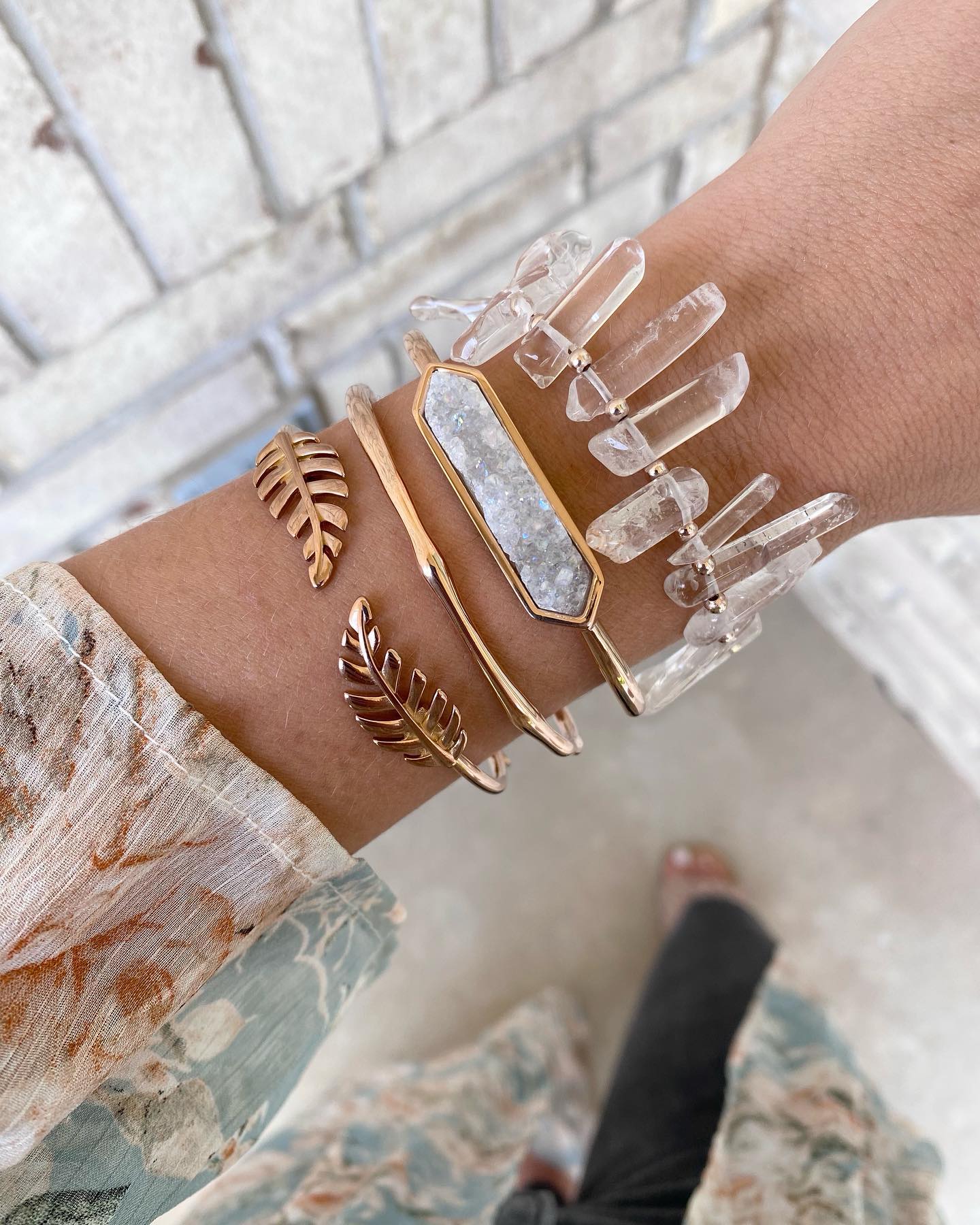 Bangle Collection - Rose Gold Quartz Bracelet | Kinsley Armelle