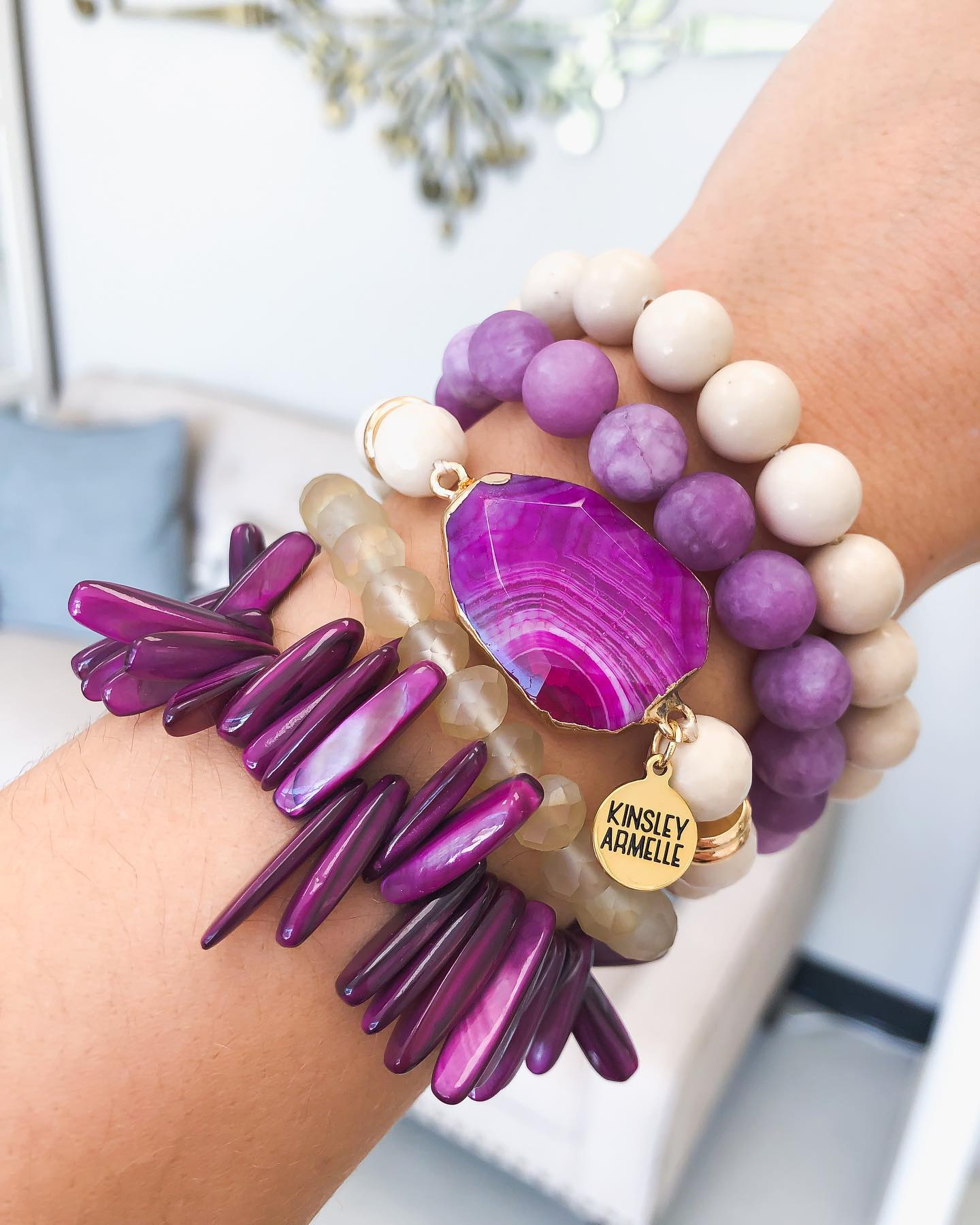 Chip Collection - Magenta Bracelet | Kinsley Armelle® Official