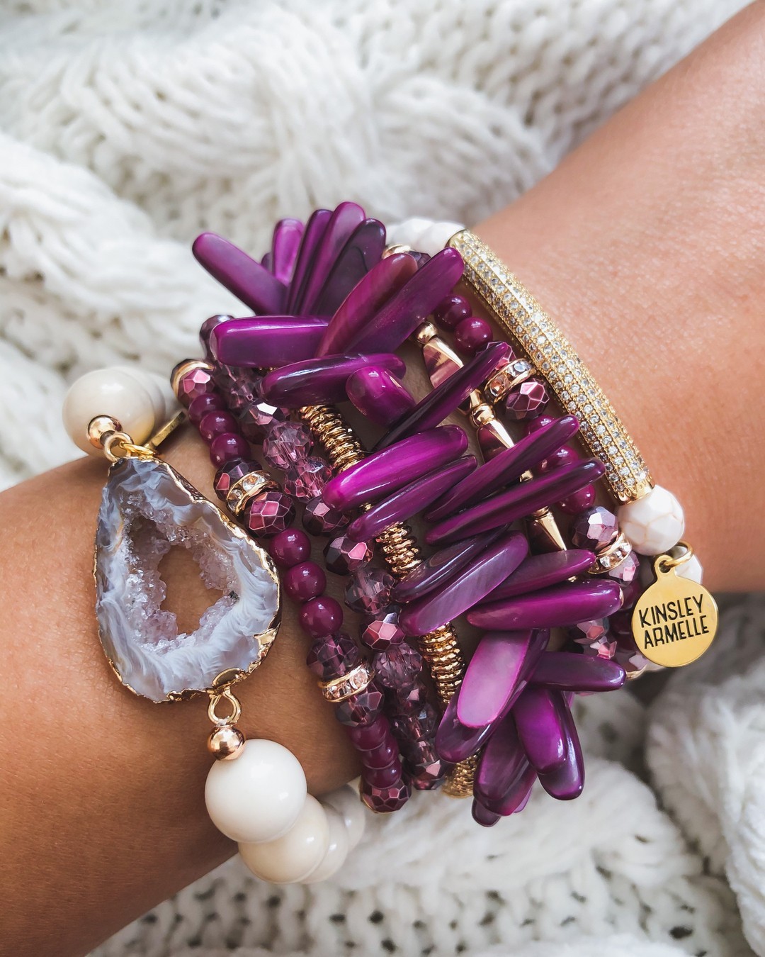 Chip Collection - Magenta Bracelet | Kinsley Armelle® Official