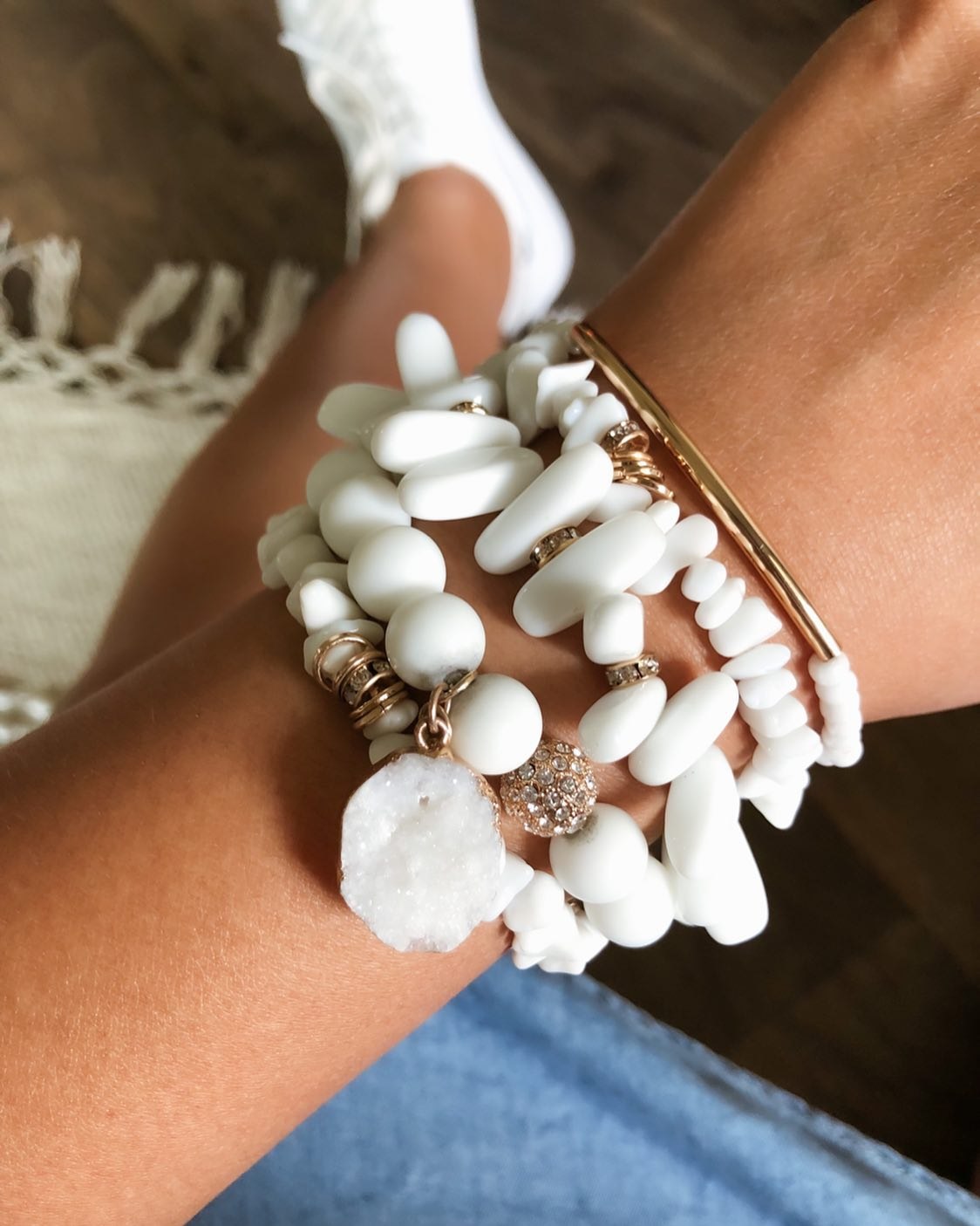 Bracelet perles heishi ite - Site officiel Sixtystones