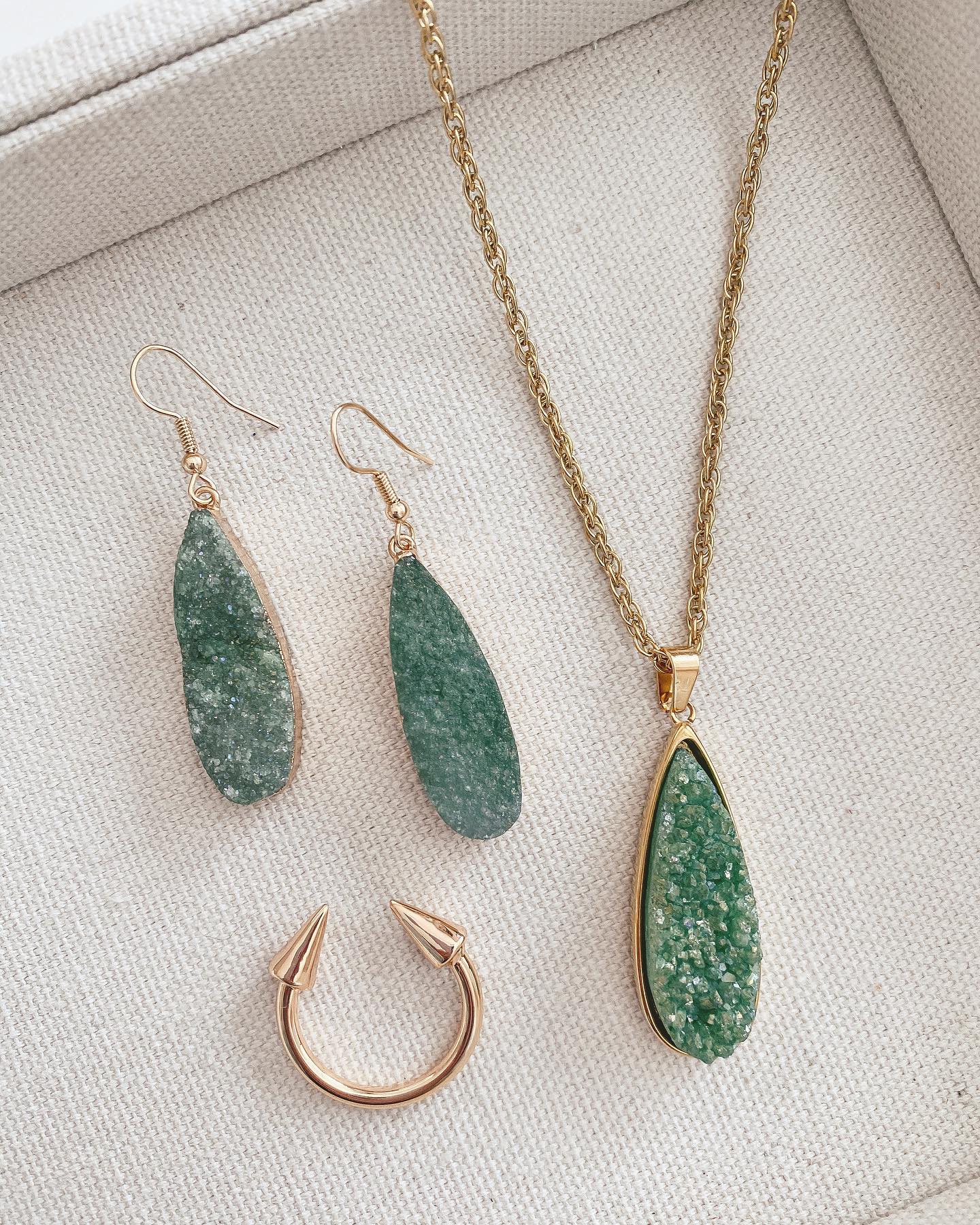 jade pendant earrings