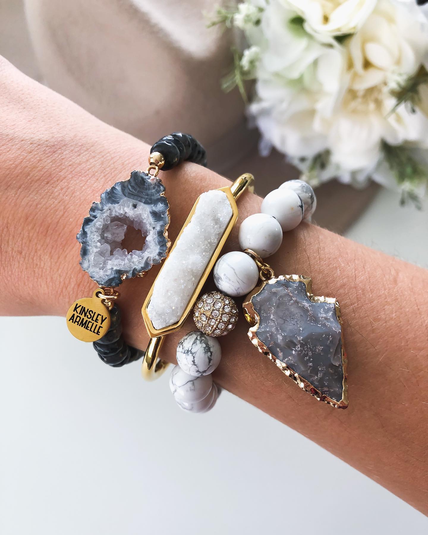 Crystal Stacking Bracelet Bundle, 3 bracelets – Janine Design