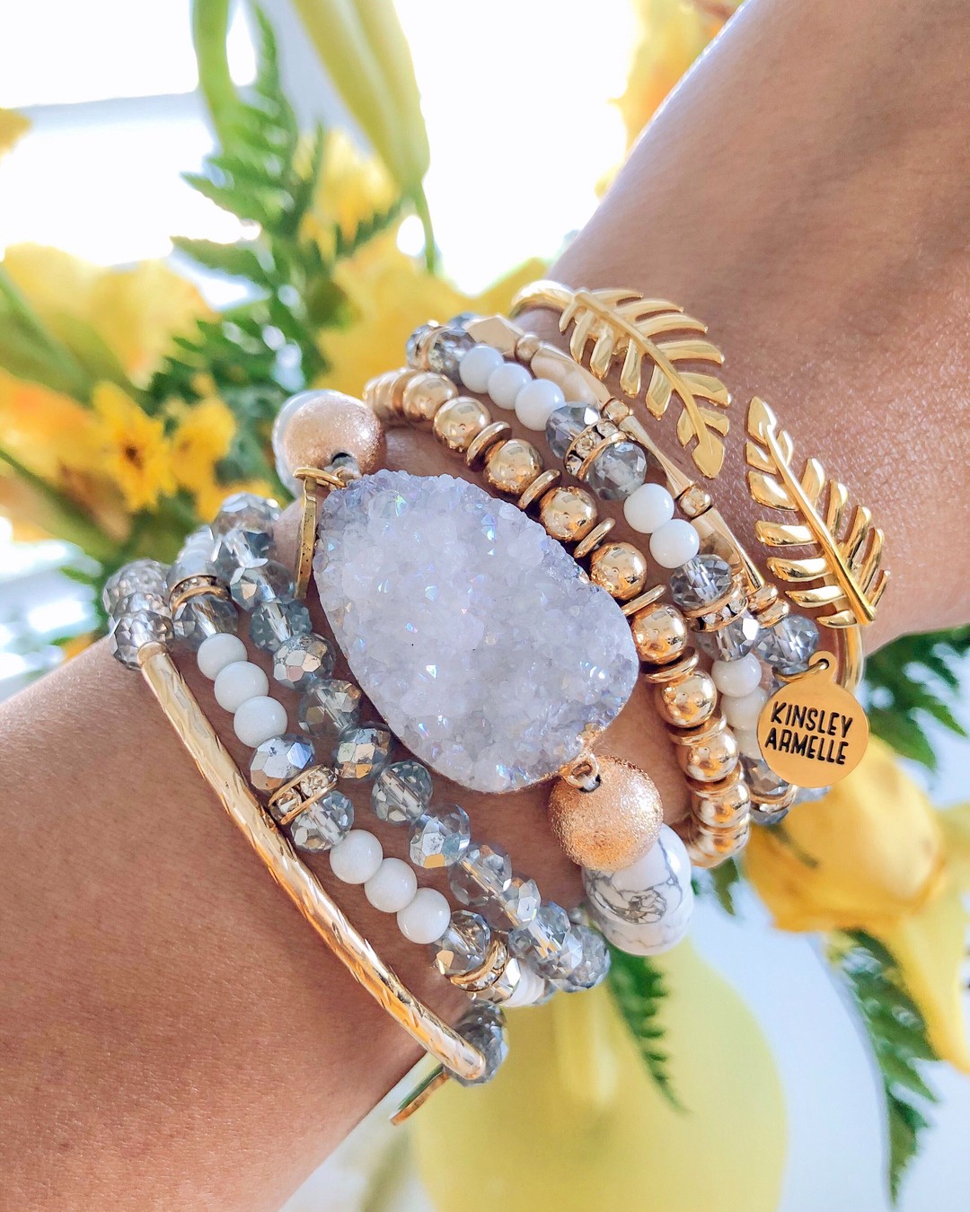 Glory Collection Crystal Glass Bracelet