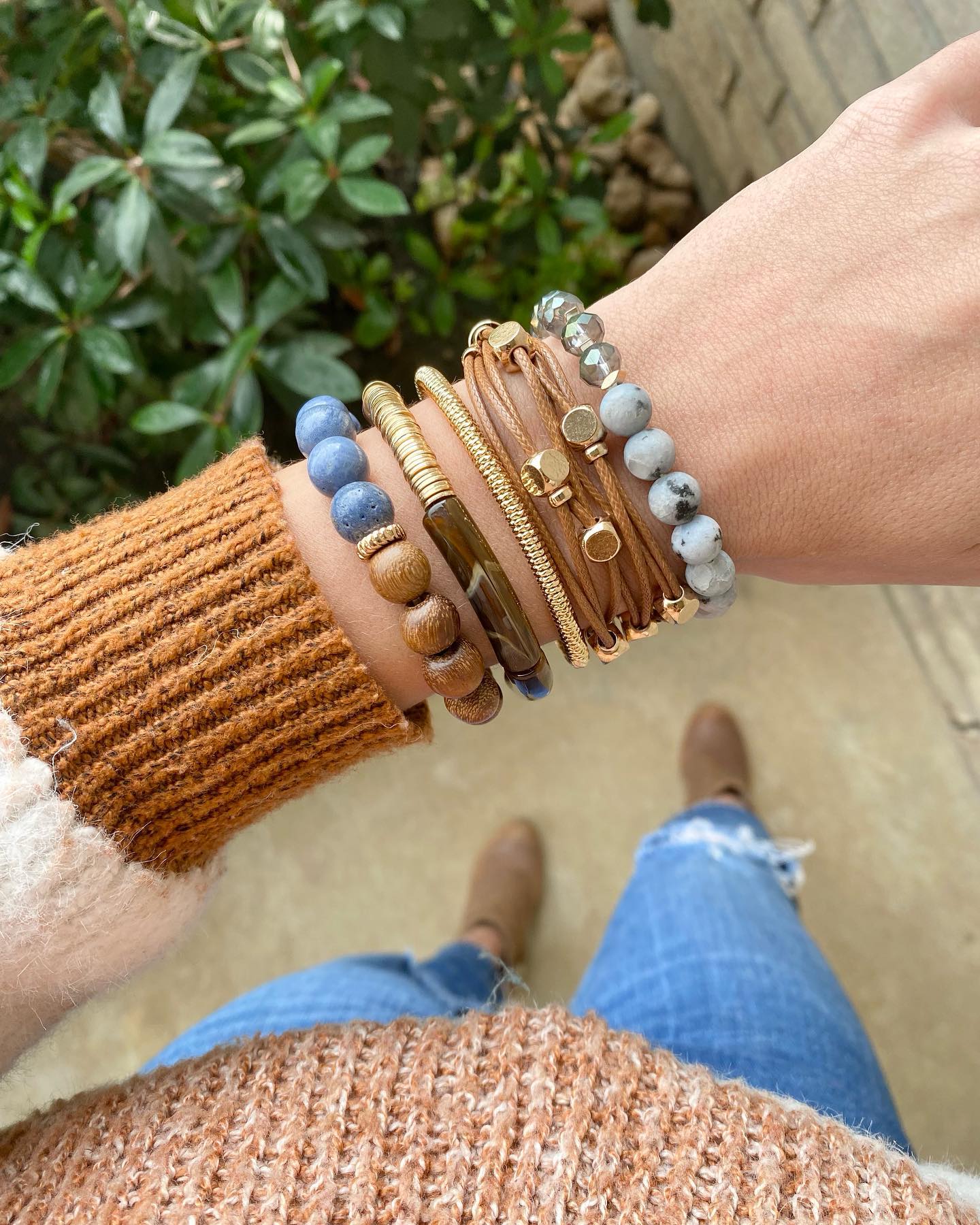 24 Boho Bracelets Wood Beads Mix Stretch Jewelry Gifts Sales Bulk