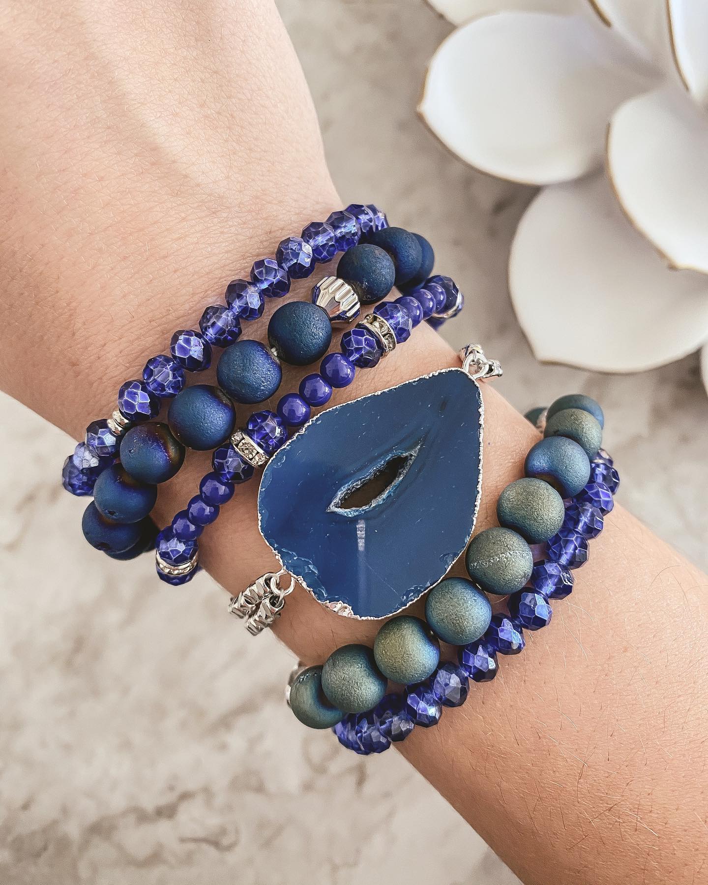 Pixie Collection - Silver Ondine Blue Bracelet | Kinsley Armelle