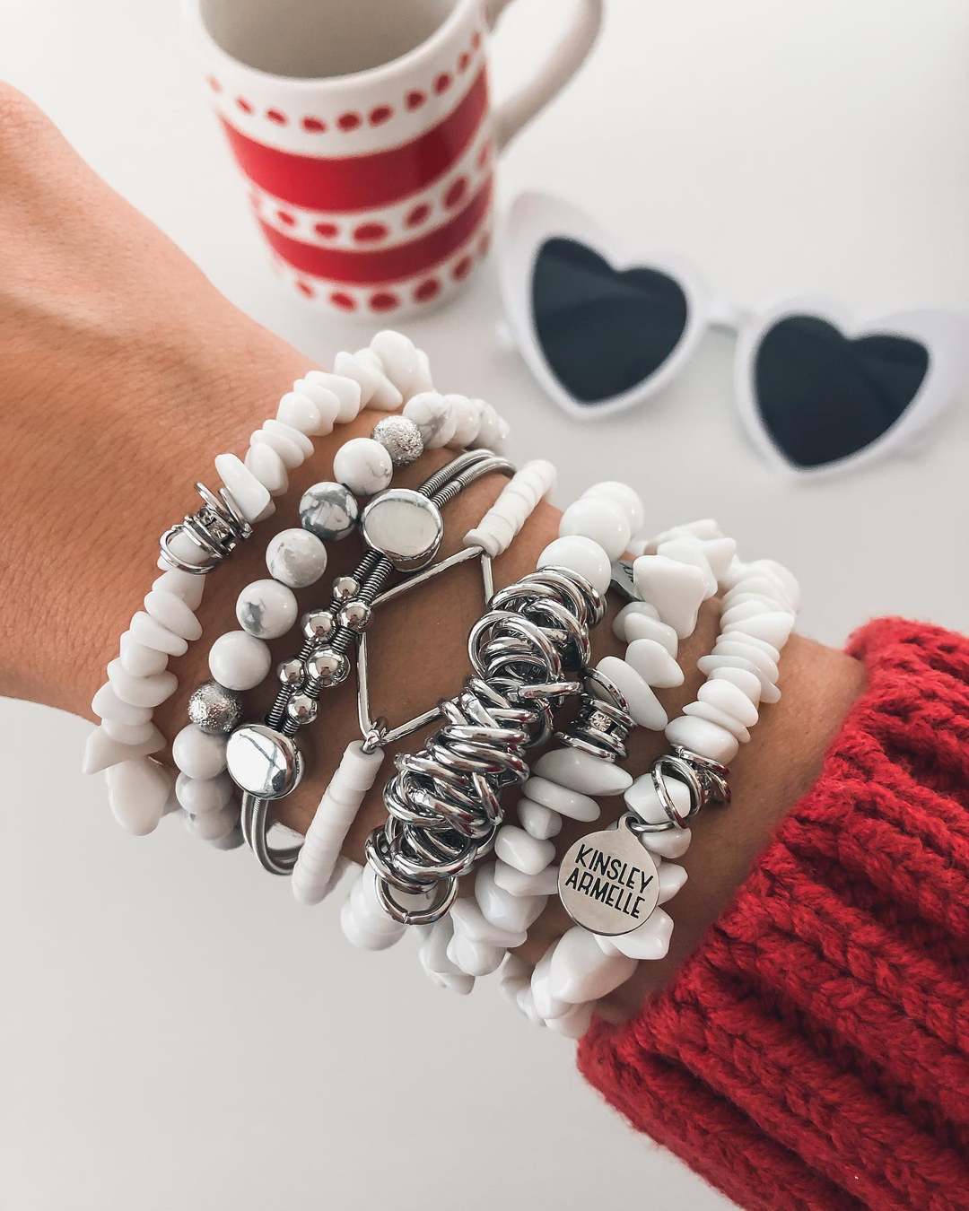 Friendship Best Friend Silver Stack Charm Bracelets