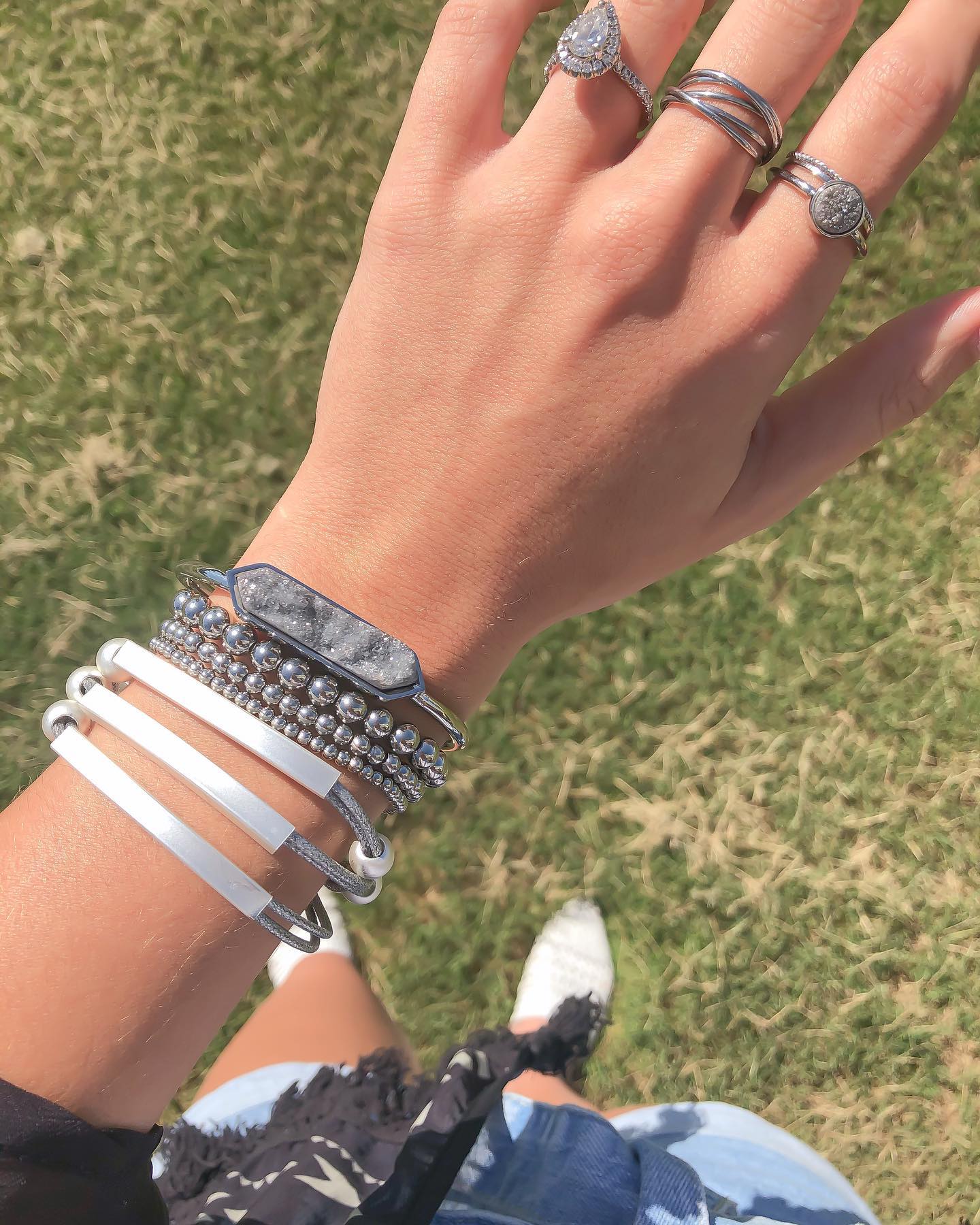 bracelet stack silver