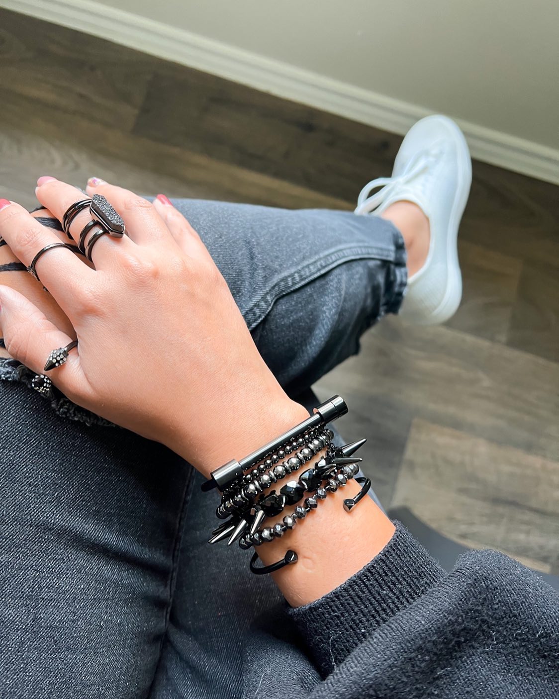 Spike Collection - Black Ezra Bracelet