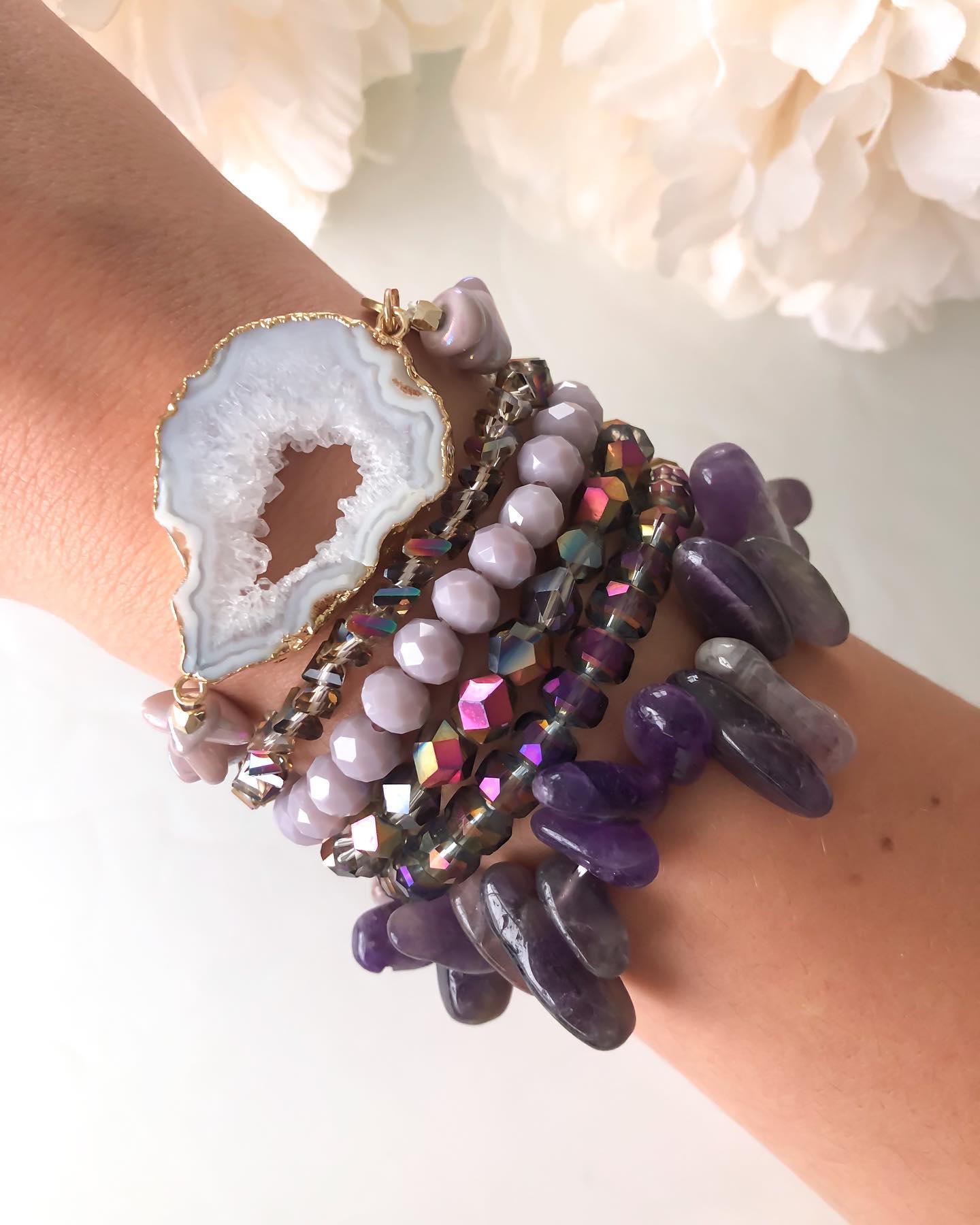 Crystal Stacking Bracelet Bundle, 3 bracelets – Janine Design