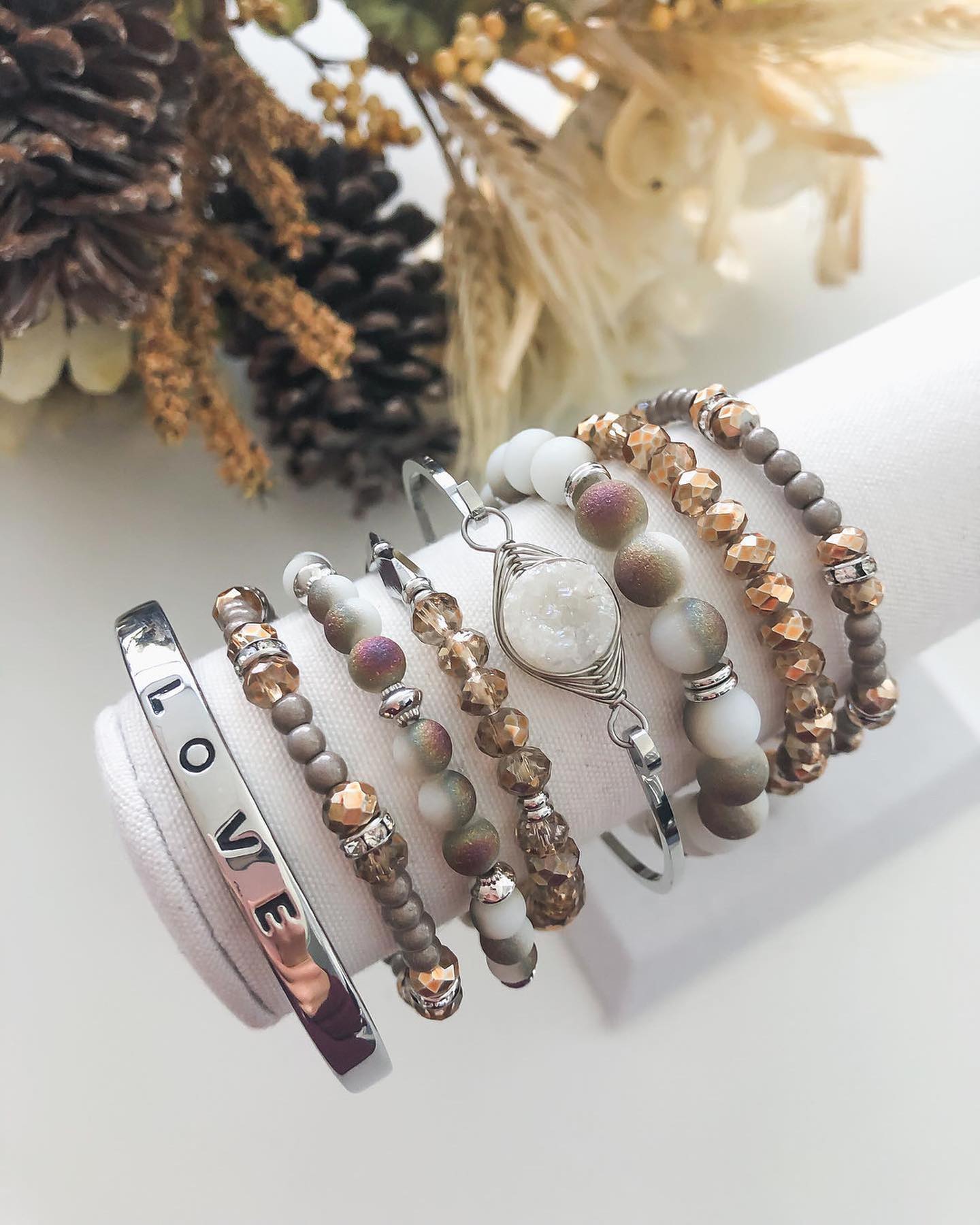 Stacked Collection - Silver Kami Bracelet Set | Kinsley Armelle