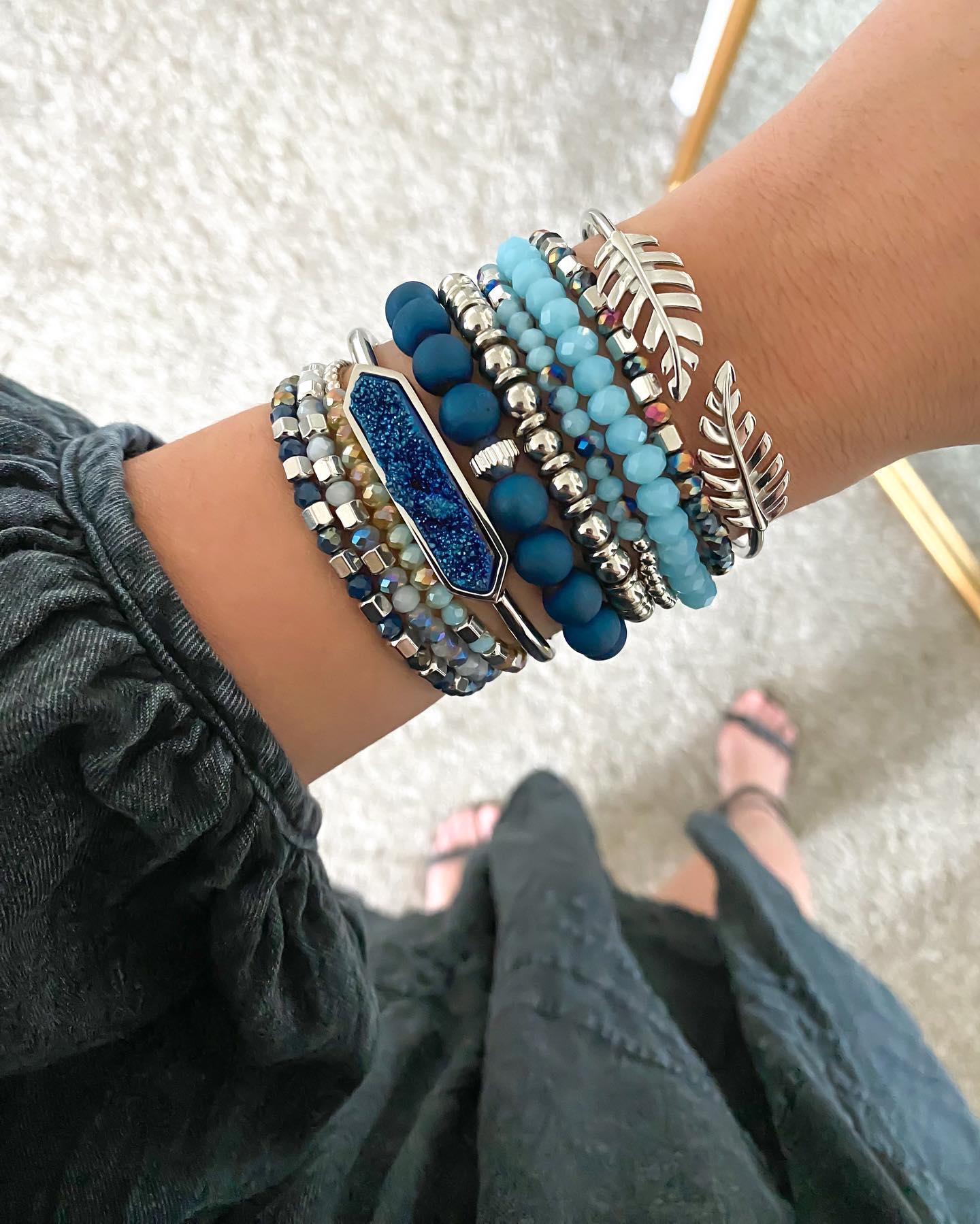 Liberty Set Official Collection Stacked | Kinsley Silver - Armelle® Bracelet