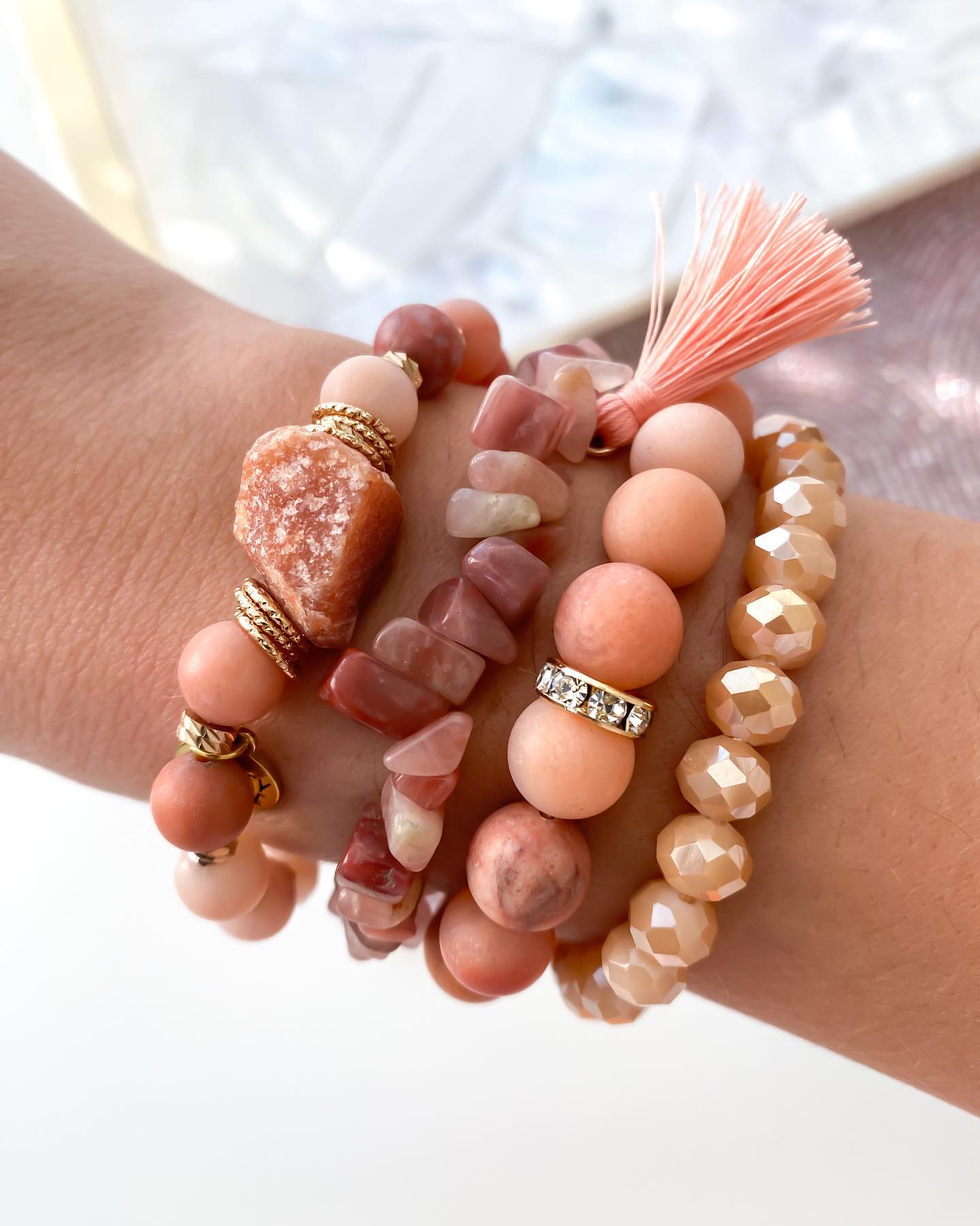 Tassel Collection - Coral Bracelet | Kinsley Armelle® Official
