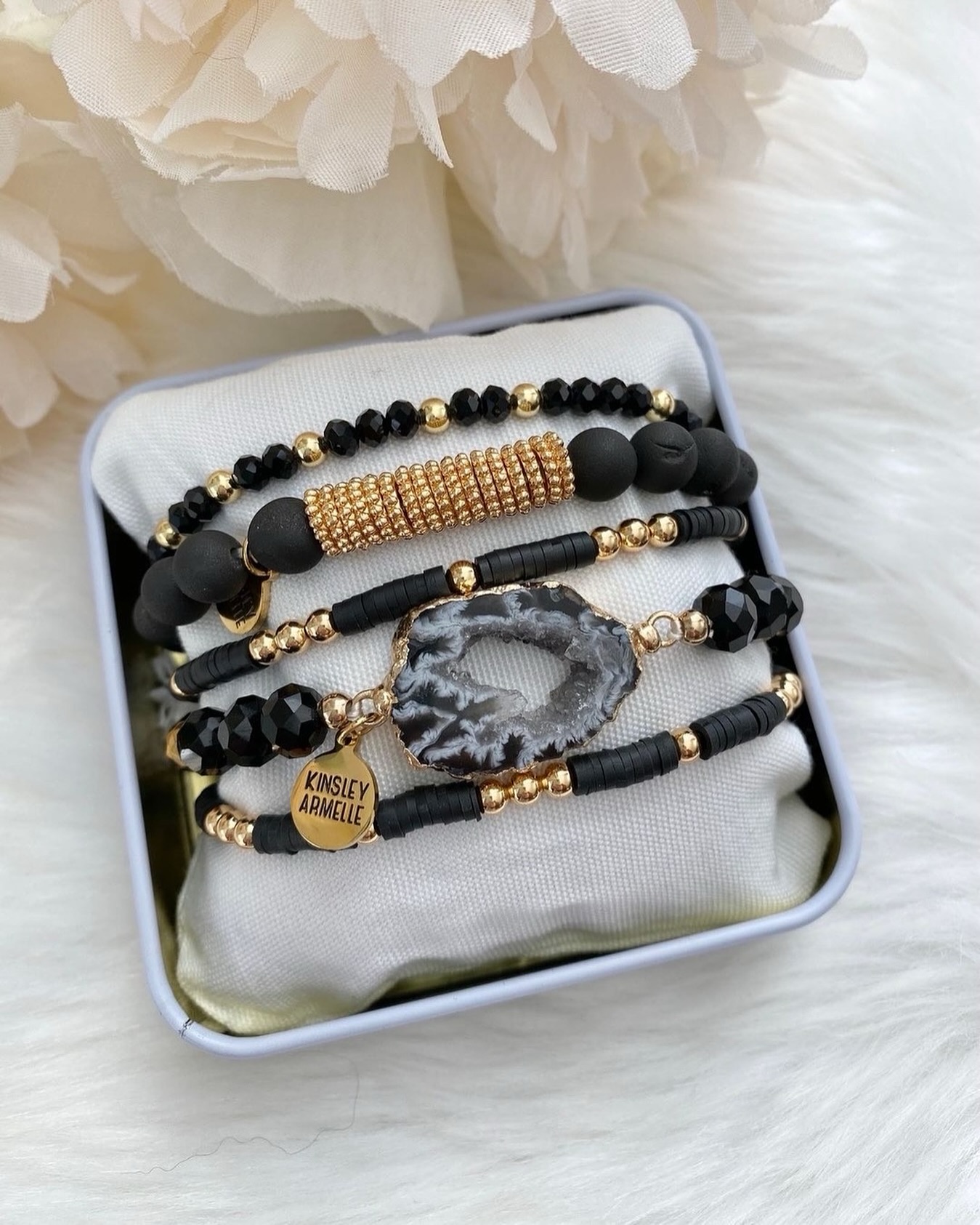 Thora Collection - Raven Bracelet Set | Kinsley Armelle® Official