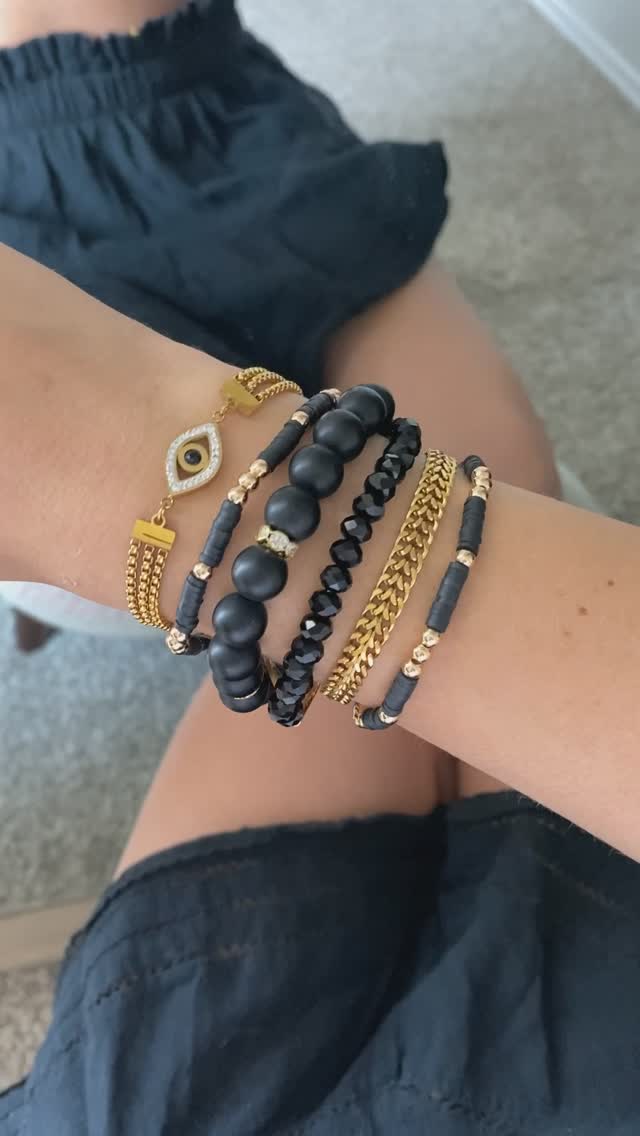 Thora Collection - Raven Bracelet Set | Kinsley Armelle® Official