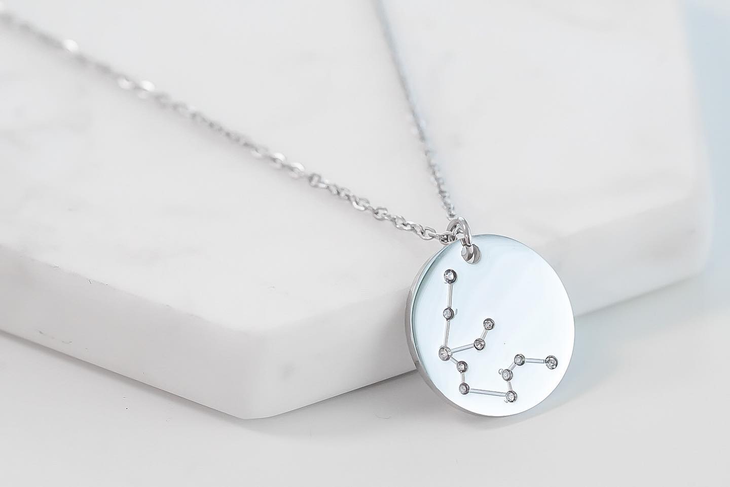 Personalised Silver Or Gold Aquarius Zodiac Necklace By Lily Charmed |  notonthehighstreet.com